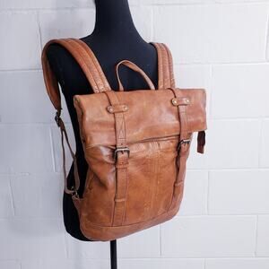 VILENCA Holland SEREN TECH BACKPACK Distressed Leather TK58 TAN Anthropology